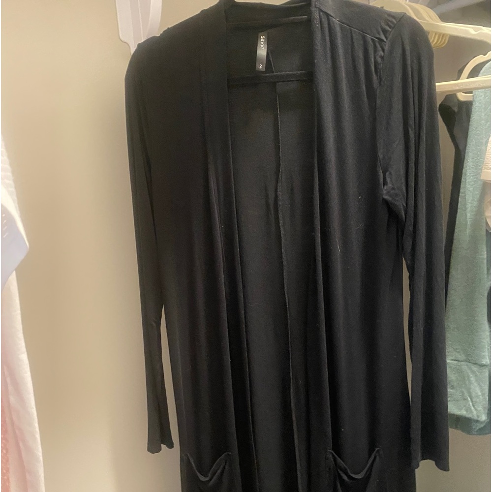 Black long cardigan